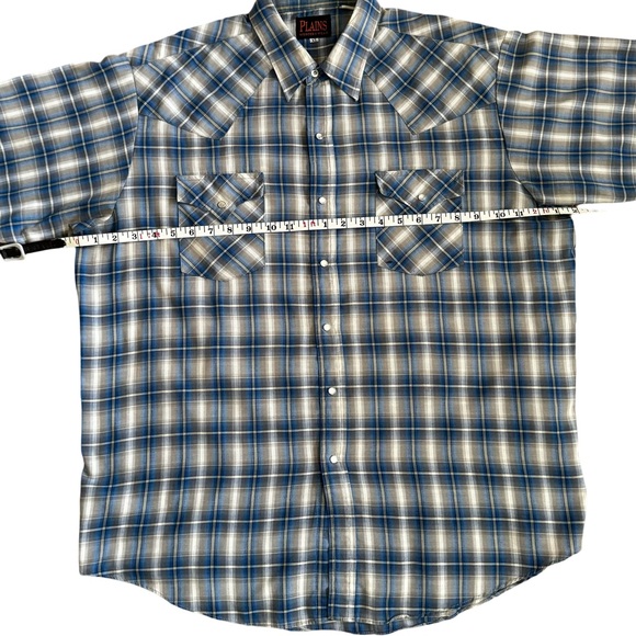 Men’s Blue-Gray Western Shirt Sz XL - Picture 9 of 11